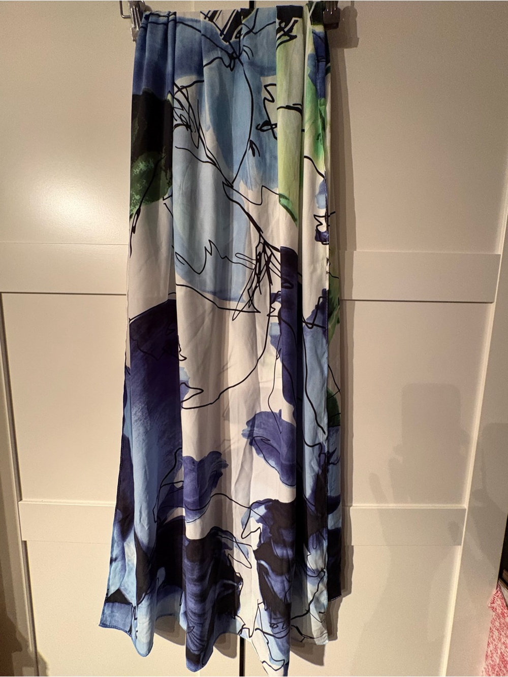 Reed Versatile Silky Scarf / Wrap Blue Mixed Floral